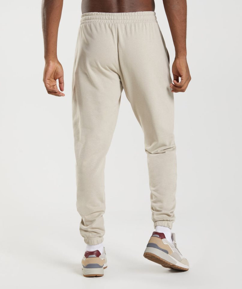 Men's Gymshark Essential Oversized Jogger Cream | NZ 2YVXMT